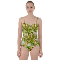 Pear Fruit Tree Organic Pattern Sweetheart Tankini Set by Wegoenart