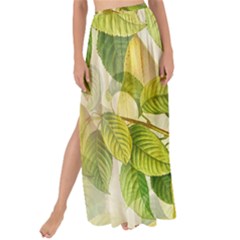 Pear Fruit Tree Organic Pattern Maxi Chiffon Tie-up Sarong by Wegoenart