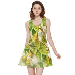 Pear Fruit Tree Organic Pattern Inside Out Reversible Sleeveless Dress by Wegoenart