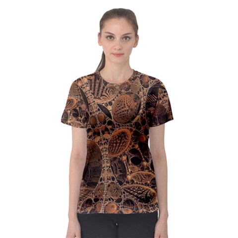 Fractal Render 3d Honeycomb Women s Sport Mesh Tee by Wegoenart