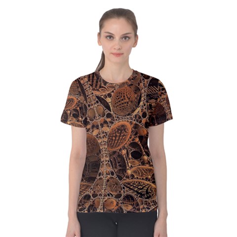 Fractal Render 3d Honeycomb Women s Cotton Tee by Wegoenart