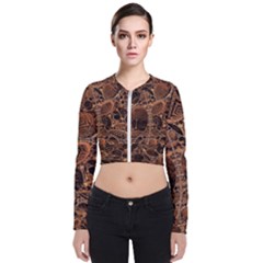 Fractal Render 3d Honeycomb Long Sleeve Zip Up Bomber Jacket by Wegoenart