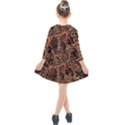 Fractal Render 3d Honeycomb Kids  Quarter Sleeve Shirt Dress View2