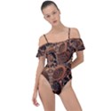 Fractal Render 3d Honeycomb Frill Detail One Piece Swimsuit View1