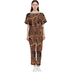 Fractal Render 3d Honeycomb Batwing Lightweight Chiffon Jumpsuit by Wegoenart