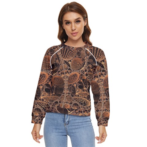 Fractal Render 3d Honeycomb Women s Long Sleeve Raglan Tee by Wegoenart