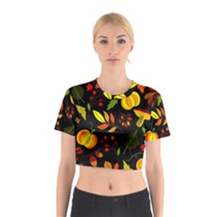 Pumpkin Fall Autumn October Cotton Crop Top by Wegoenart