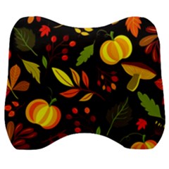 Pumpkin Fall Autumn October Velour Head Support Cushion by Wegoenart