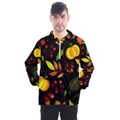 Pumpkin Fall Autumn October Men s Half Zip Pullover by Wegoenart