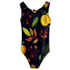 Pumpkin Fall Autumn October Kids  Cut-out Back One Piece Swimsuit by Wegoenart