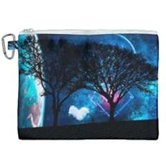 Tree Trees Surreal Universe Silhouette Canvas Cosmetic Bag (xxl) by Wegoenart