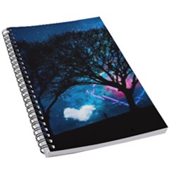 Tree Trees Surreal Universe Silhouette 5 5  X 8 5  Notebook by Wegoenart