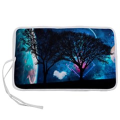 Tree Trees Surreal Universe Silhouette Pen Storage Case (l) by Wegoenart