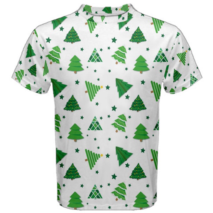 Christmas Tree Pattern Design Men s Cotton Tee