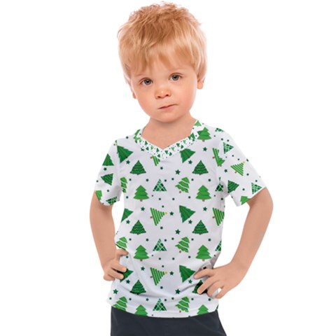 Christmas Tree Pattern Design Kids  Sports Tee by Wegoenart