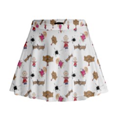 Children Wallpaper Background Mini Flare Skirt by Wegoenart