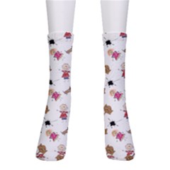 Children Wallpaper Background Crew Socks by Wegoenart