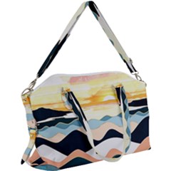 Sea Waves Wave Painting Ocean Water Canvas Crossbody Bag by Wegoenart