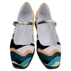 Sea Waves Wave Painting Ocean Water Women s Mary Jane Shoes by Wegoenart