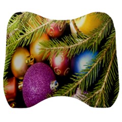 Background Of Christmas Decoration Velour Head Support Cushion by artworkshop