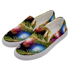 Background Of Christmas Decoration Men s Canvas Slip Ons by artworkshop