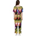 Background Of Christmas Decoration Batwing Lightweight Chiffon Jumpsuit View2