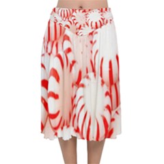 Candy Velvet Flared Midi Skirt by artworkshop