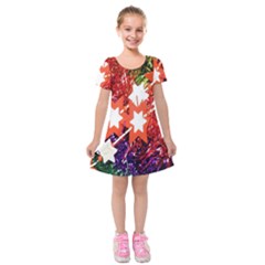 Christmas Decoration 3 Kids  Short Sleeve Velvet Dress by artworkshop