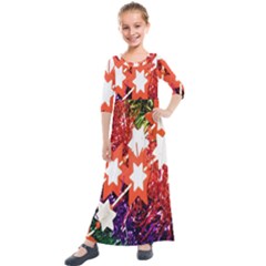 Christmas Decoration 3 Kids  Quarter Sleeve Maxi Dress by artworkshop