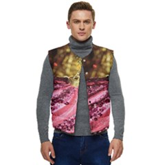 Christmas Decoration 4 Men s Short Button Up Puffer Vest	 by artworkshop