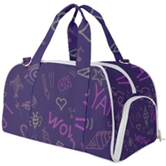 Background Doodle Pattern Beautiful Burner Gym Duffel Bag by Wegoenart