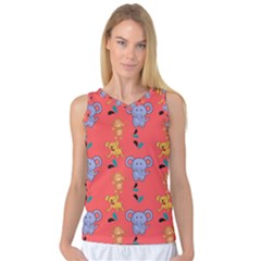 Elephant Cartoon Animal Monkey Women s Basketball Tank Top by Wegoenart