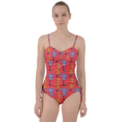 Elephant Cartoon Animal Monkey Sweetheart Tankini Set by Wegoenart