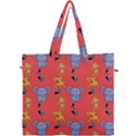 Elephant Cartoon Animal Monkey Canvas Travel Bag View1