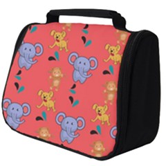 Elephant Cartoon Animal Monkey Full Print Travel Pouch (big) by Wegoenart