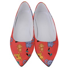 Elephant Cartoon Animal Monkey Women s Low Heels by Wegoenart