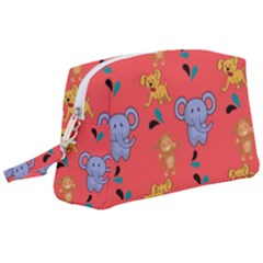 Elephant Cartoon Animal Monkey Wristlet Pouch Bag (large) by Wegoenart