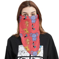 Elephant Cartoon Animal Monkey Face Covering Bandana (triangle)