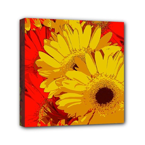 Flower Daisies Bloom Blossom Mini Canvas 6  X 6  (stretched) by Wegoenart