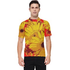 Flower Daisies Bloom Blossom Men s Short Sleeve Rash Guard by Wegoenart