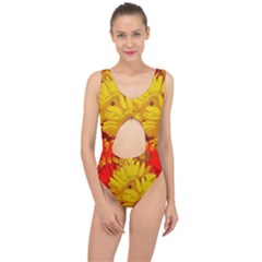 Flower Daisies Bloom Blossom Center Cut Out Swimsuit by Wegoenart