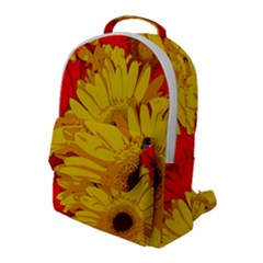 Flower Daisies Bloom Blossom Flap Pocket Backpack (large) by Wegoenart