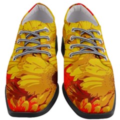 Flower Daisies Bloom Blossom Women Heeled Oxford Shoes by Wegoenart