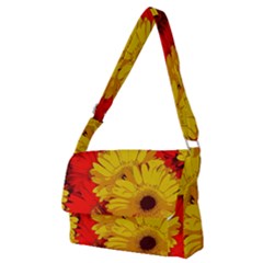 Flower Daisies Bloom Blossom Full Print Messenger Bag (m) by Wegoenart