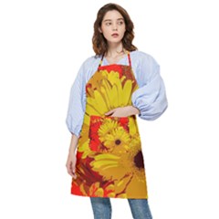 Flower Daisies Bloom Blossom Pocket Apron