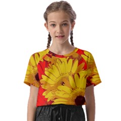 Flower Daisies Bloom Blossom Kids  Basic Tee by Wegoenart