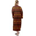 Geometric Pattern Diamond Art Pattern Maxi Velour Kimono View2