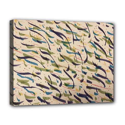 Abstract Pattern Freestyle Painting Canvas 14  X 11  (stretched) by Wegoenart