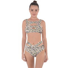 Abstract Pattern Freestyle Painting Bandaged Up Bikini Set  by Wegoenart