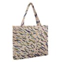 Abstract Pattern Freestyle Painting Zipper Medium Tote Bag View2